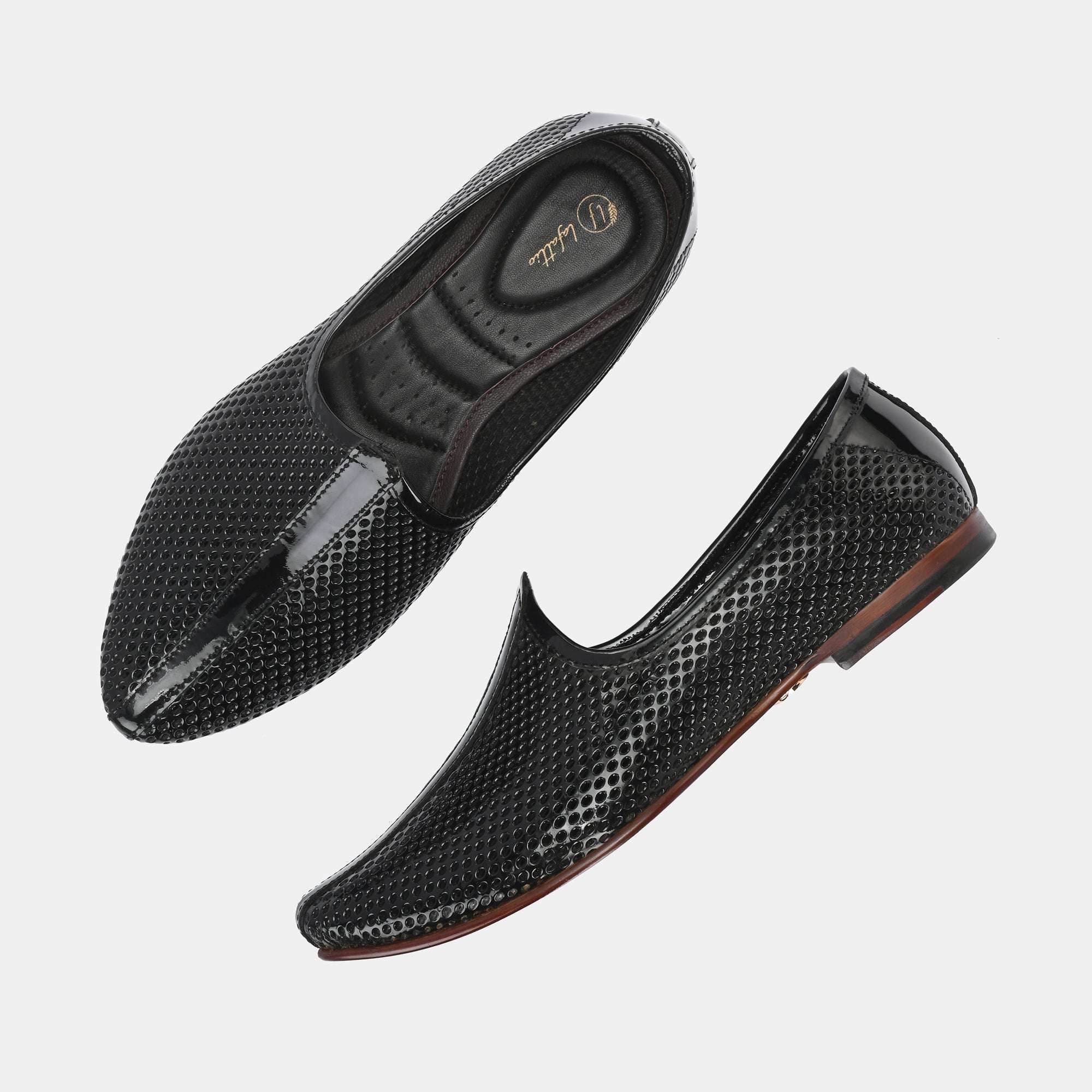 Patent Black Malaga Jooti by Lafattio