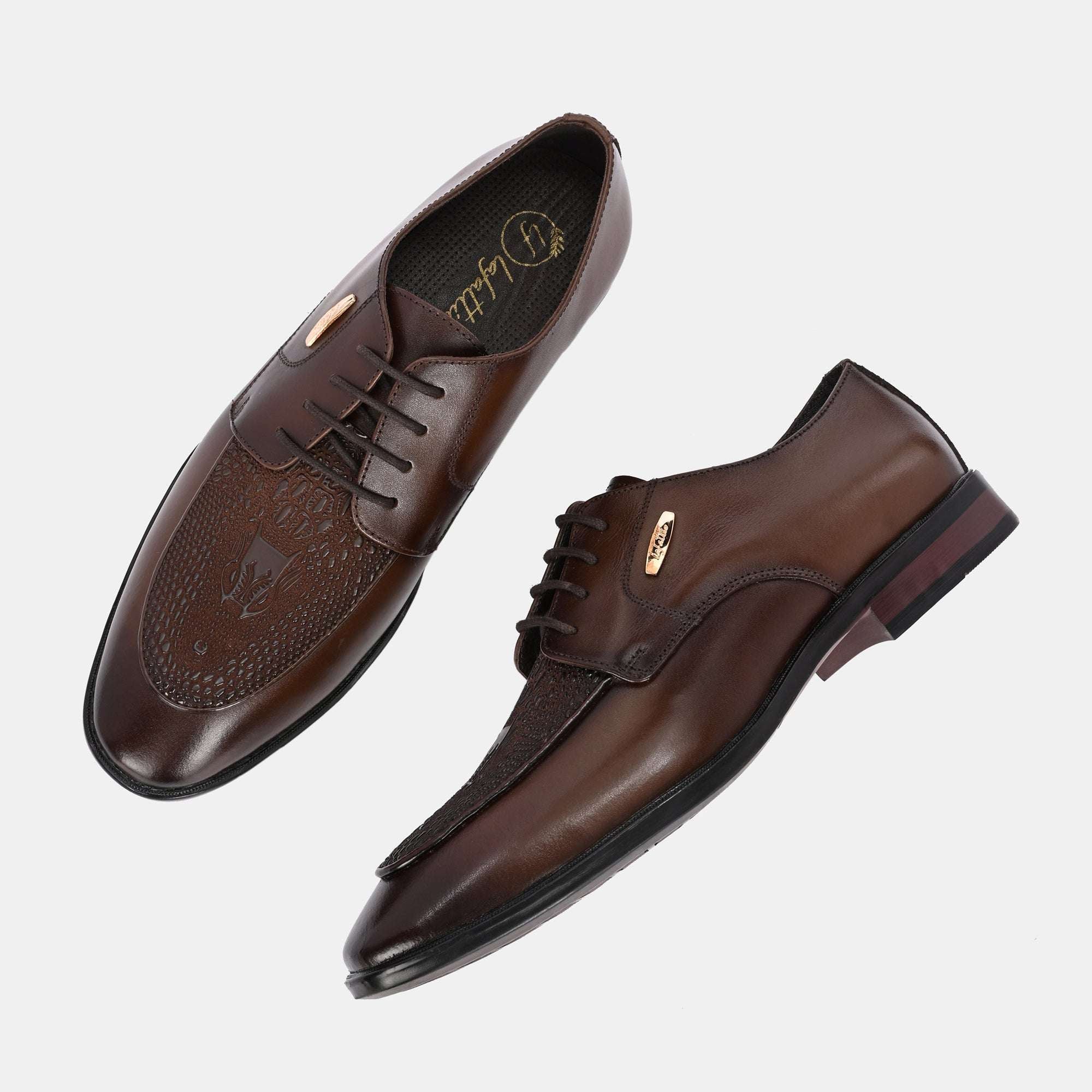 Hand Engraved Lace-Up Shoes by Lafattio