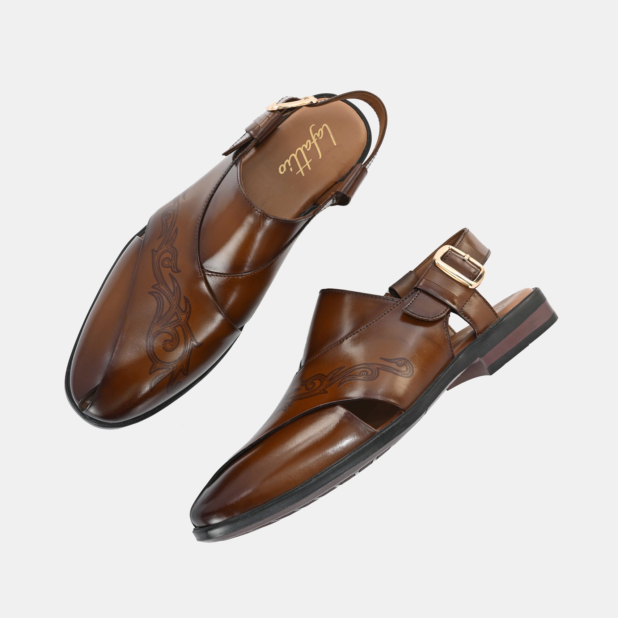 Handpainted Peshawari Sandals by Lafattio